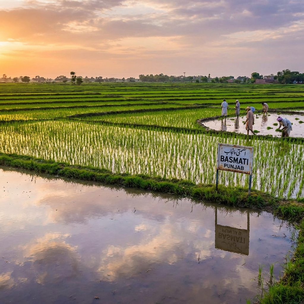 Rice paddies in Punjab
